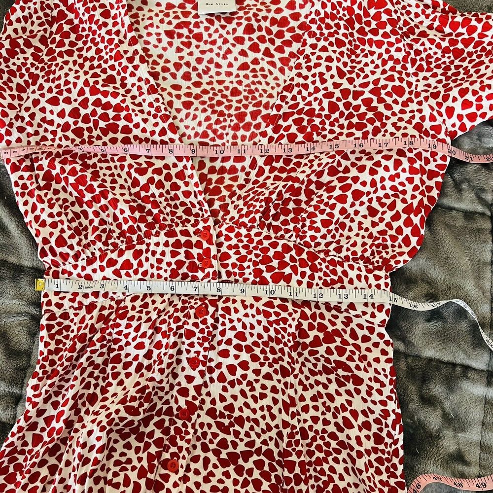 Anthropologie Red and White Mini Dress - Picture 9 of 15